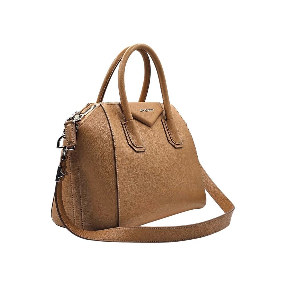 Givenchy Antigona Small Sugar Goatskin Leather Satchel Bag Brown - $2500 - Picture 2 of 8